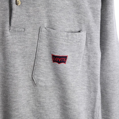 90s Levi's Grey Collared Sweatshirt (M)