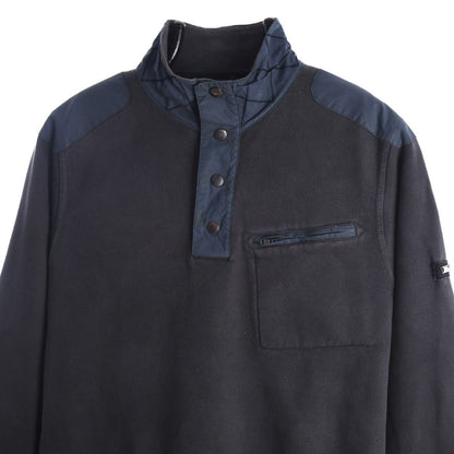 00s Barbour Grey 1/4 Button Sweatshirt (S)