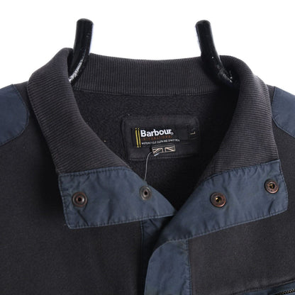 00s Barbour Grey 1/4 Button Sweatshirt (S)