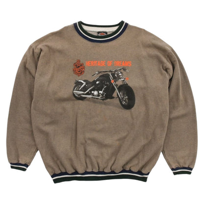 00s Harley Davidson Brown Sweatshirt (XL)