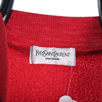 90s Yves Saint Laurent Red Embroidered Sweatshirt (XXS)