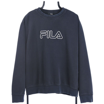 00s Fila Black Embroidered Sweatshirt (L)