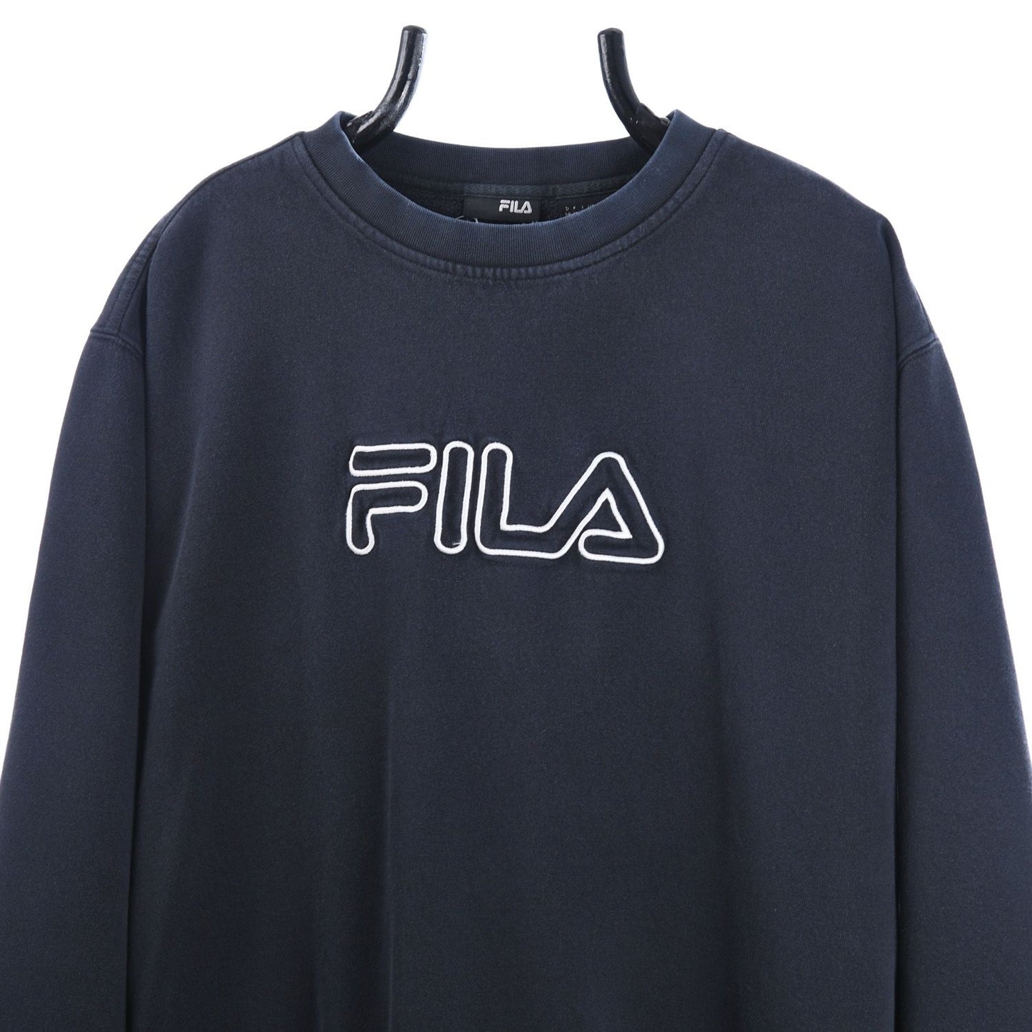 00s Fila Black Embroidered Sweatshirt (L)