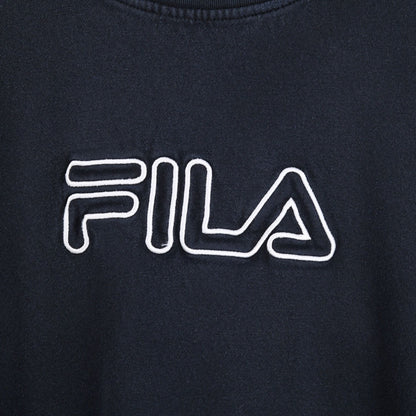 00s Fila Black Embroidered Sweatshirt (L)