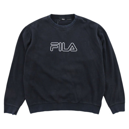 00s Fila Black Embroidered Sweatshirt (L)