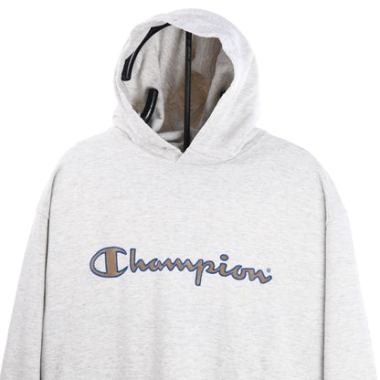 00s Champion Grey Embroidered Hoodie (L)