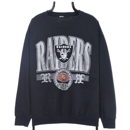 90s Oakland Raiders Black Sweatshirt (M)