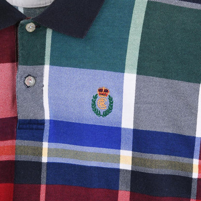 90s Chaps Ralph Lauren Checked Polo Top (L)