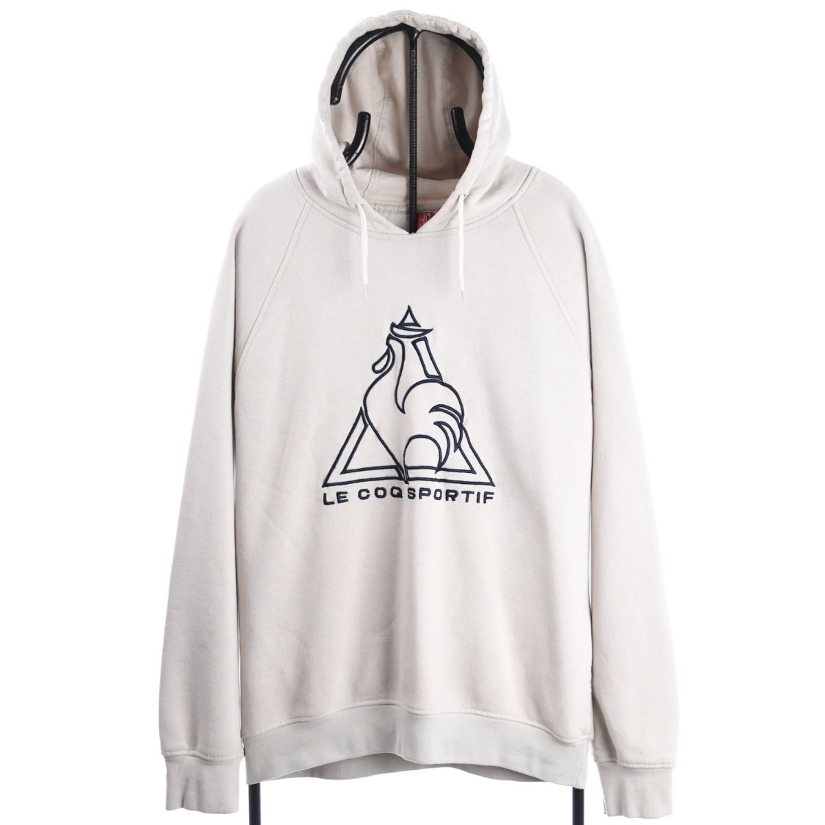 00s Le Coq Sportif Cream Embroidered Hoodie (L)