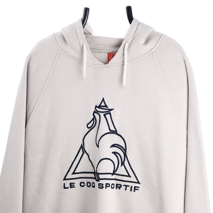 00s Le Coq Sportif Cream Embroidered Hoodie (L)