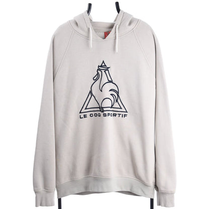 00s Le Coq Sportif Cream Embroidered Hoodie (L)