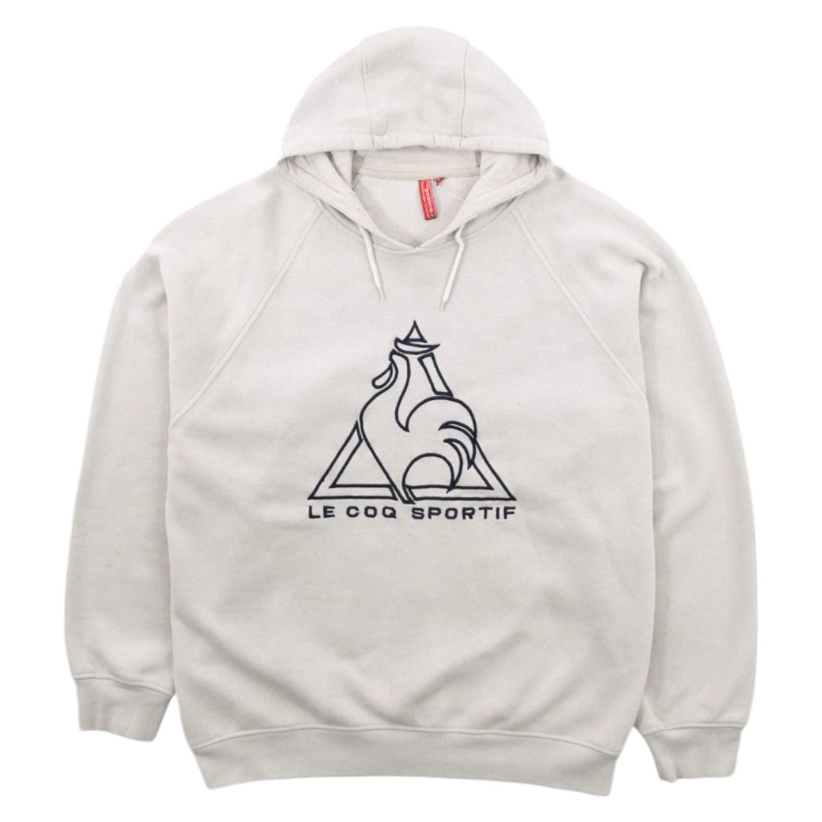 00s Le Coq Sportif Cream Embroidered Hoodie (L)