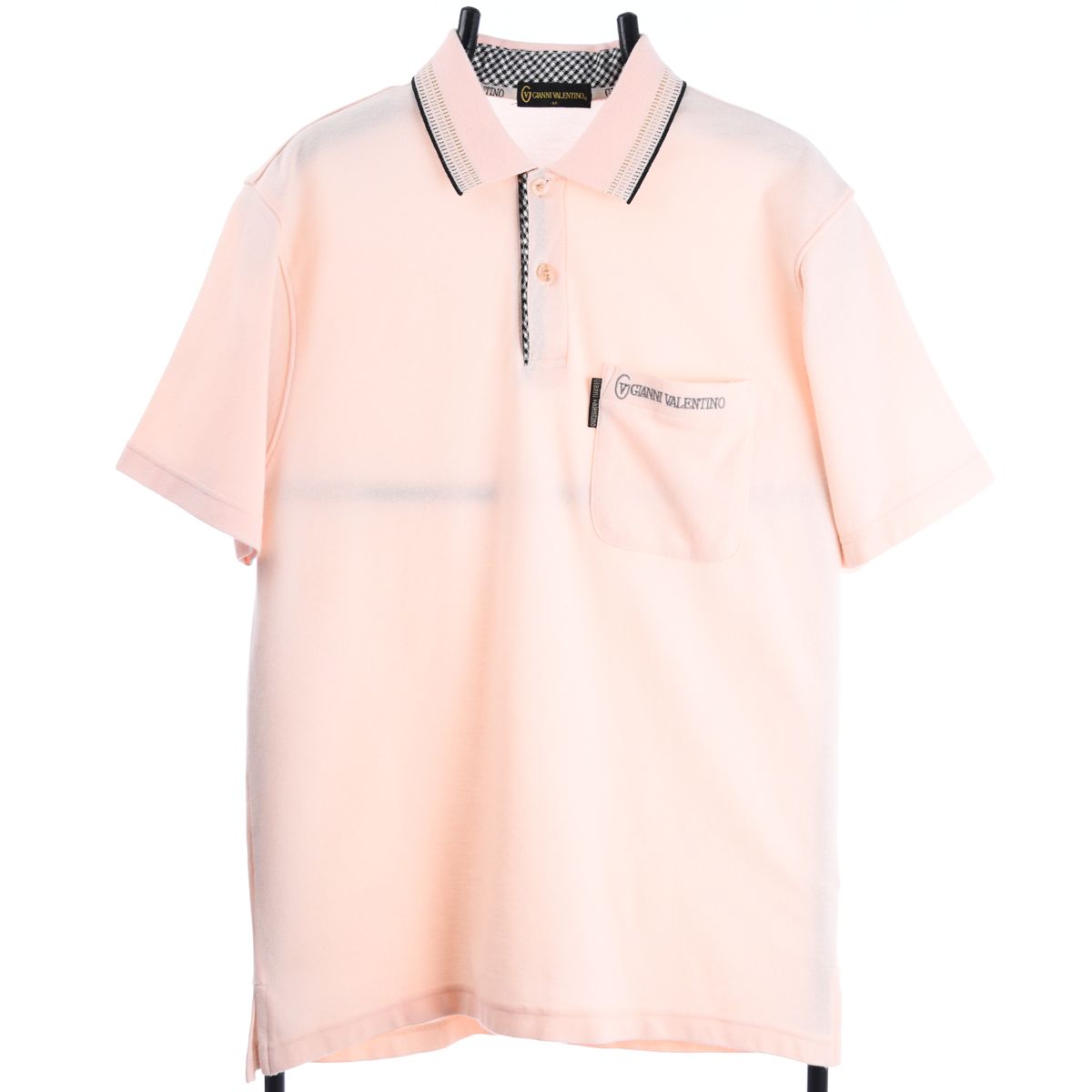 90s Gianna Valentino Peach Polo top (M)