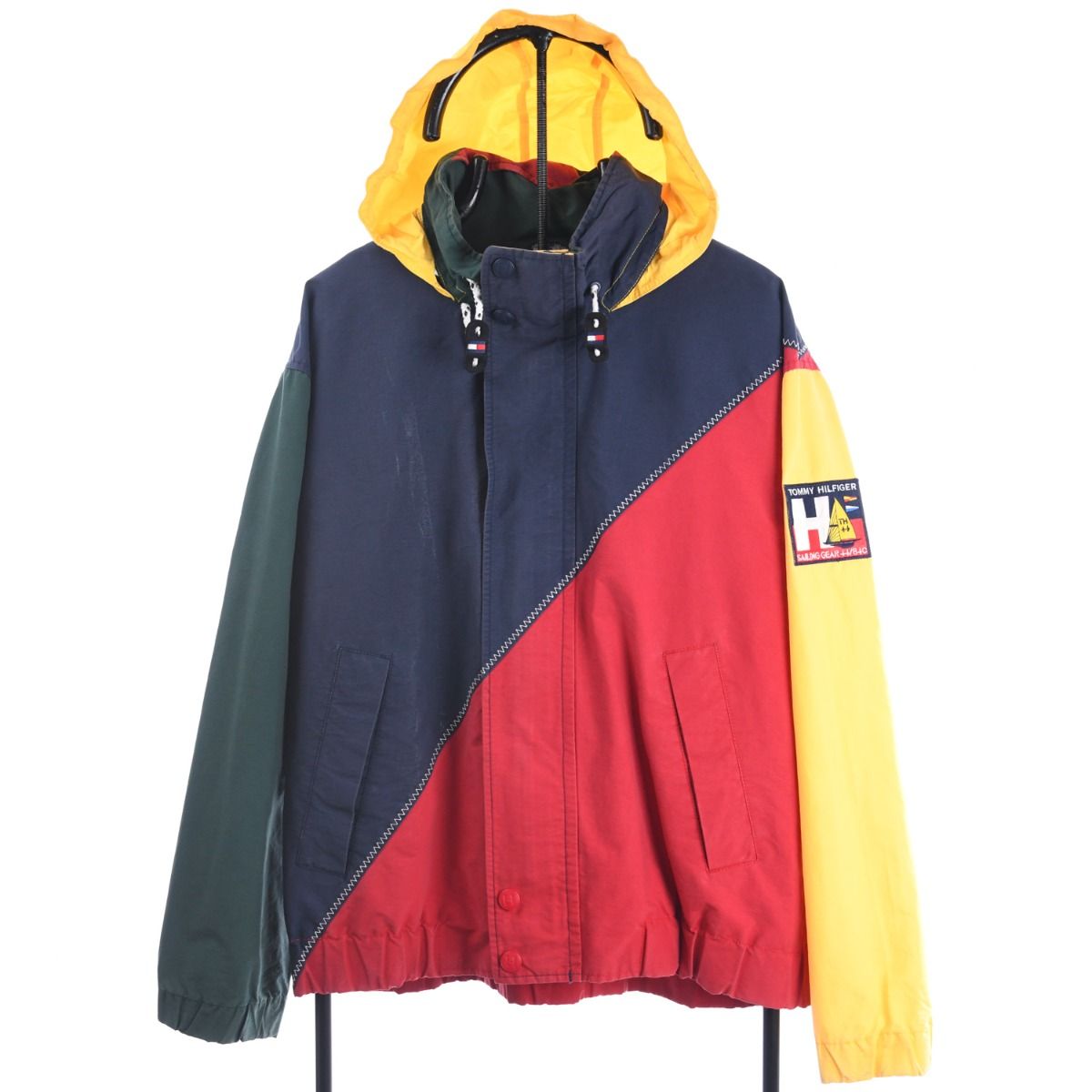 90s Tommy Hilfiger Sailing Gear Colour Block Light Jacket (L)