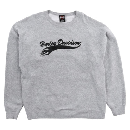 00s Harley Davidson Grey Embroidered Sweatshirt (L)