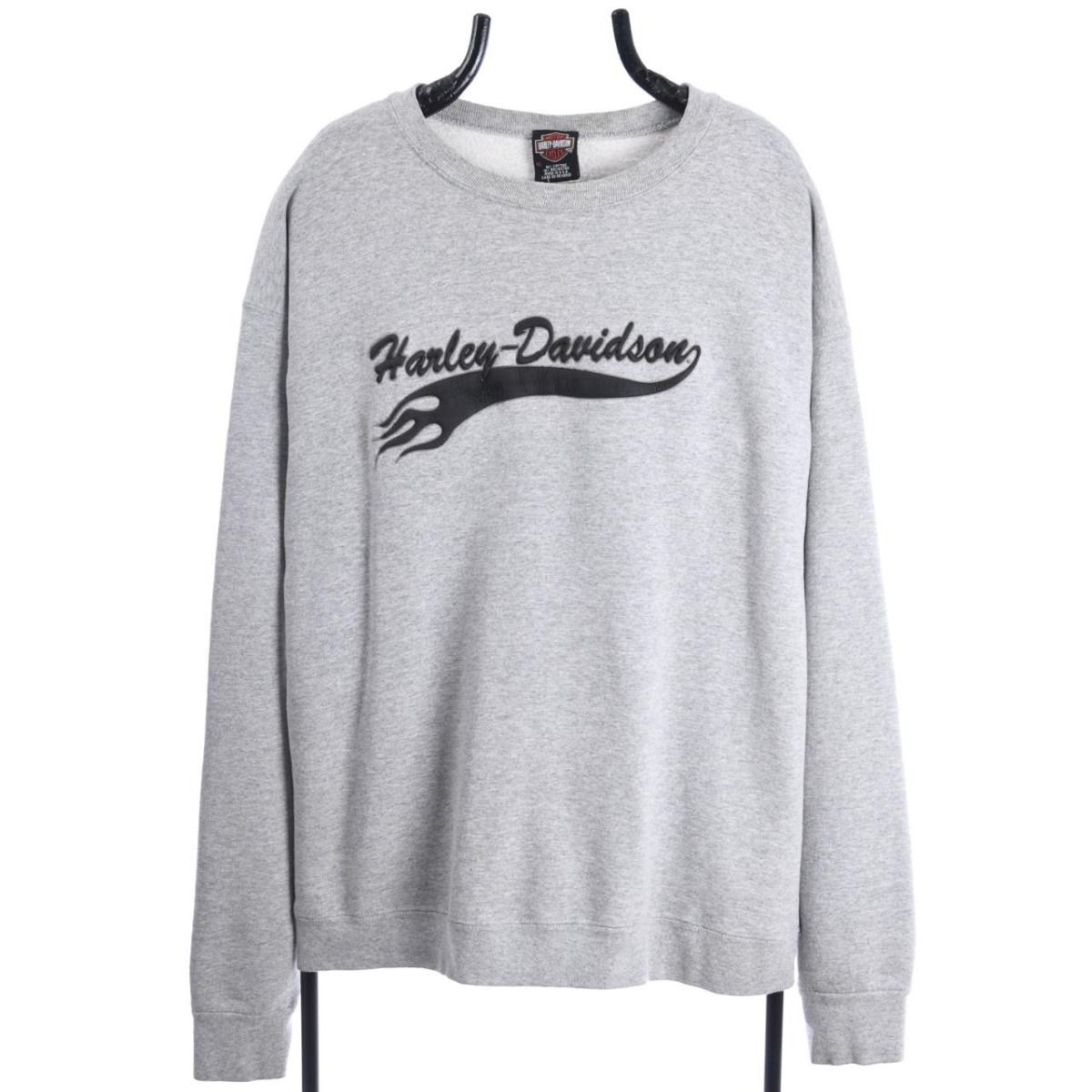 00s Harley Davidson Grey Embroidered Sweatshirt (L)