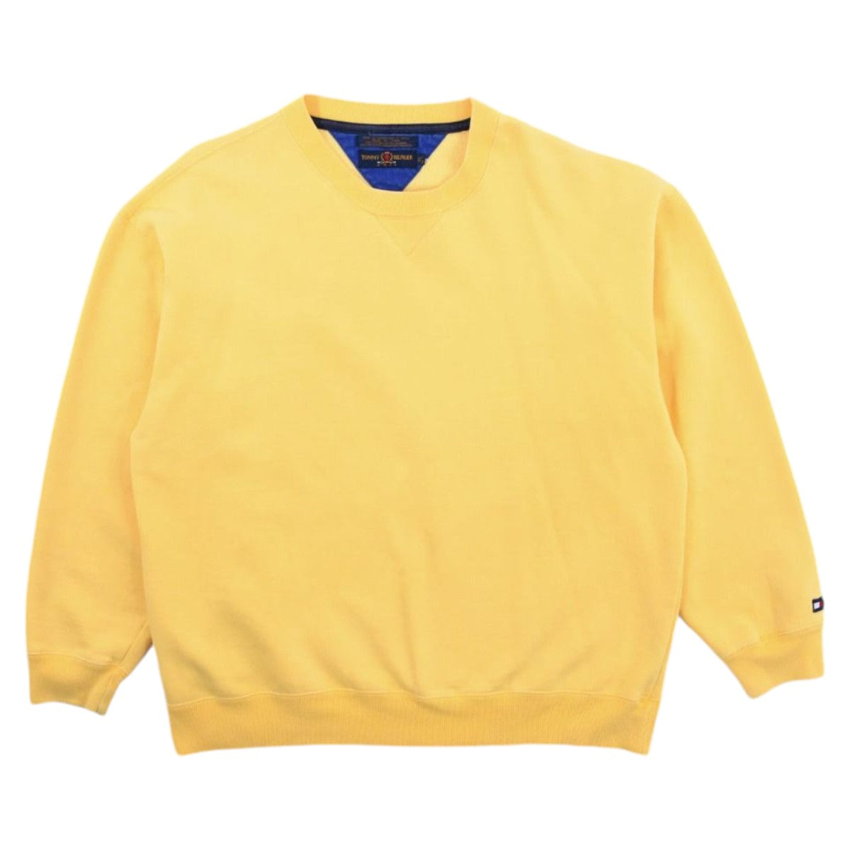 90s Tommy Hilfiger Golf Yellow Embroidered Sweatshirt (L)