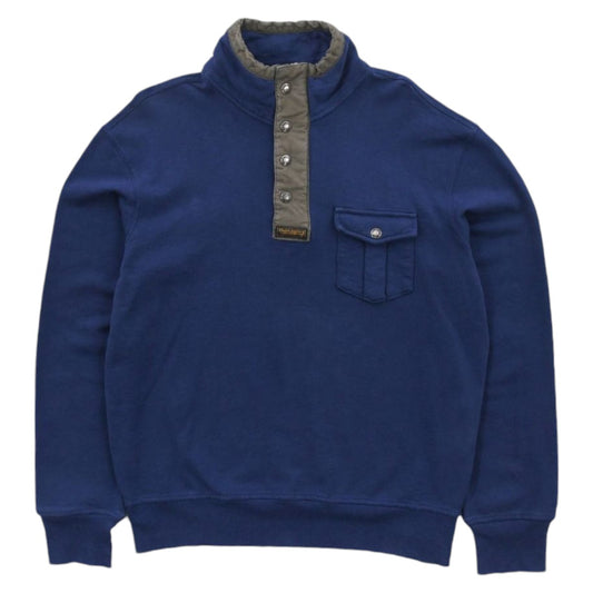 00s Polo Ralph Lauren Blue Snap Button Sweatshirt (XL)