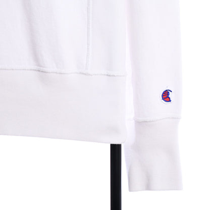 90s Champion White Embroidered Sweatshirt (S)