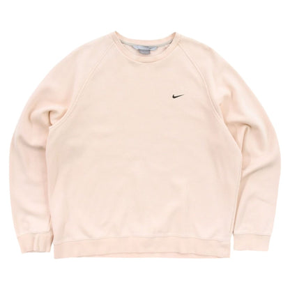 00s Nike Light Peach Embroidered Sweatshirt (M)