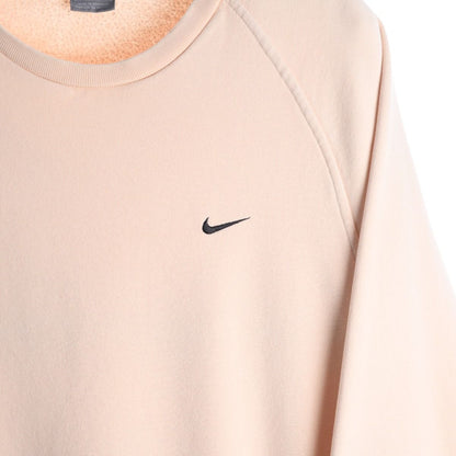 00s Nike Light Peach Embroidered Sweatshirt (M)