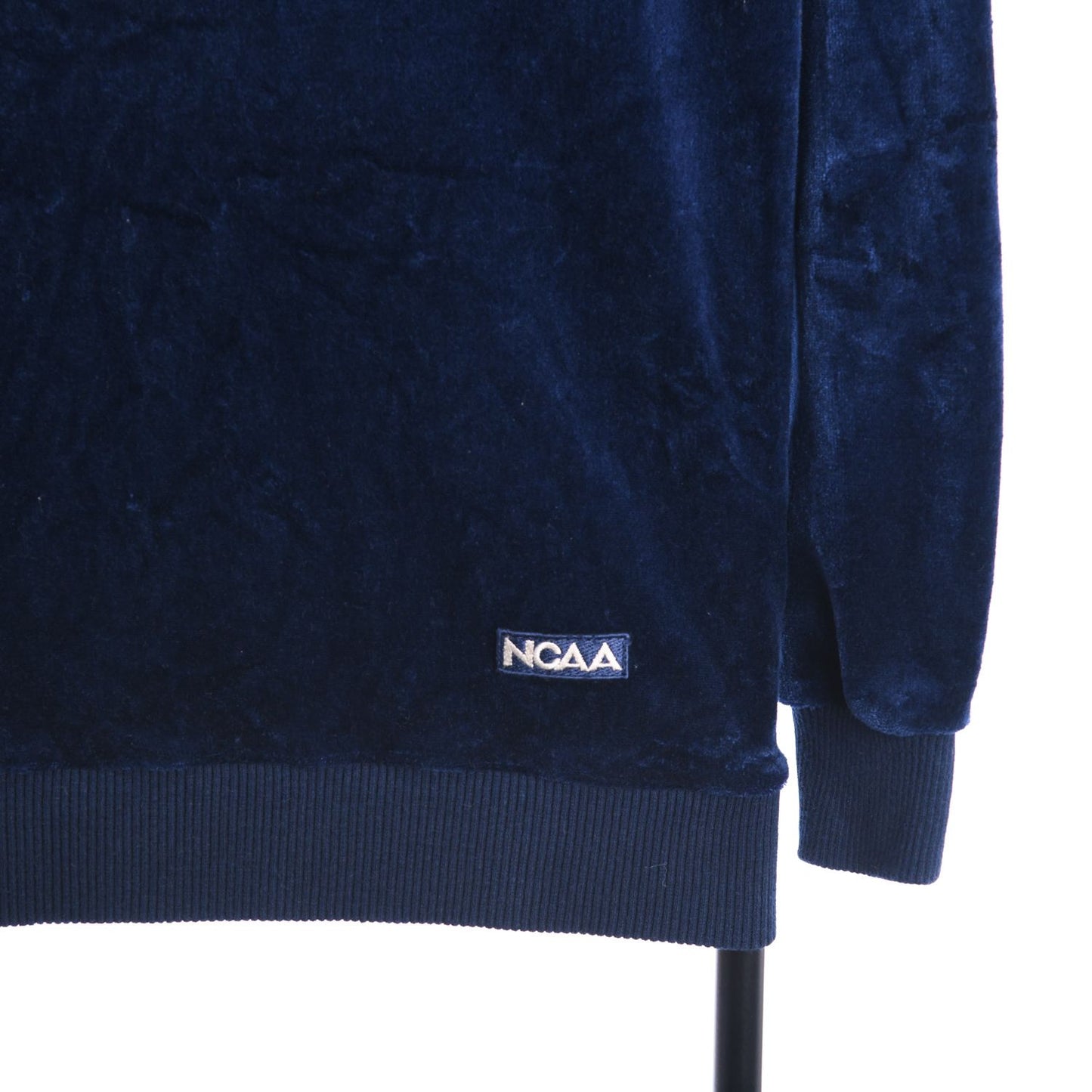 90s NCAA Navy Velour Sweatshirt (S)