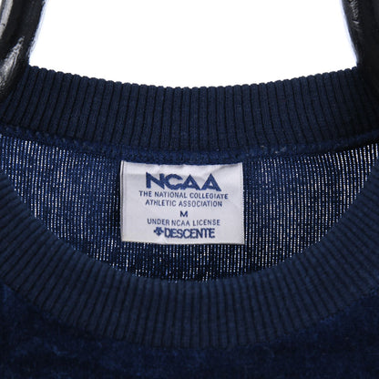 90s NCAA Navy Velour Sweatshirt (S)