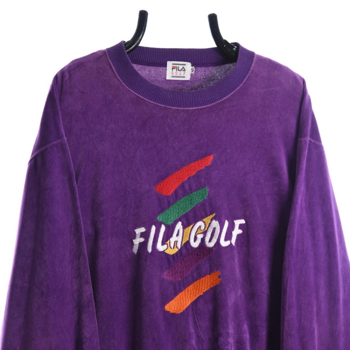 90s Fila golf Purple Velour Sweatshirt (XS)