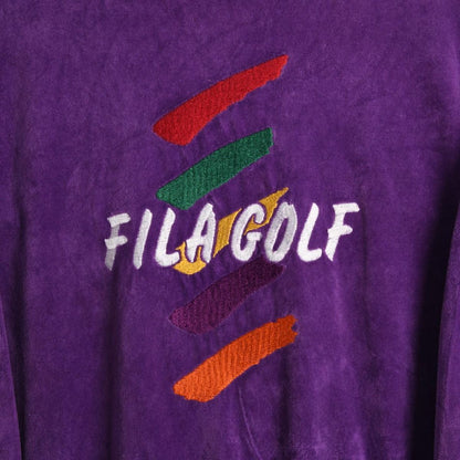 90s Fila golf Purple Velour Sweatshirt (XS)