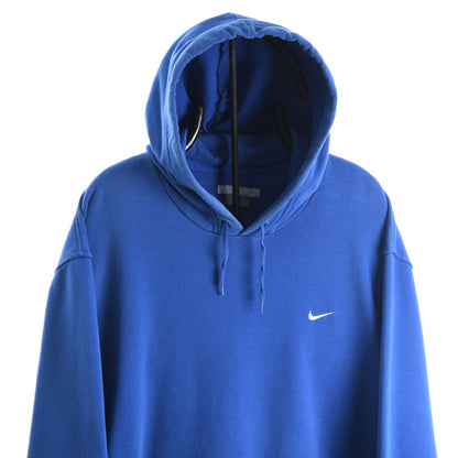 00s Nike Blue Embroidered Hoodie (XXL)