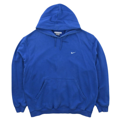 00s Nike Blue Embroidered Hoodie (XXL)