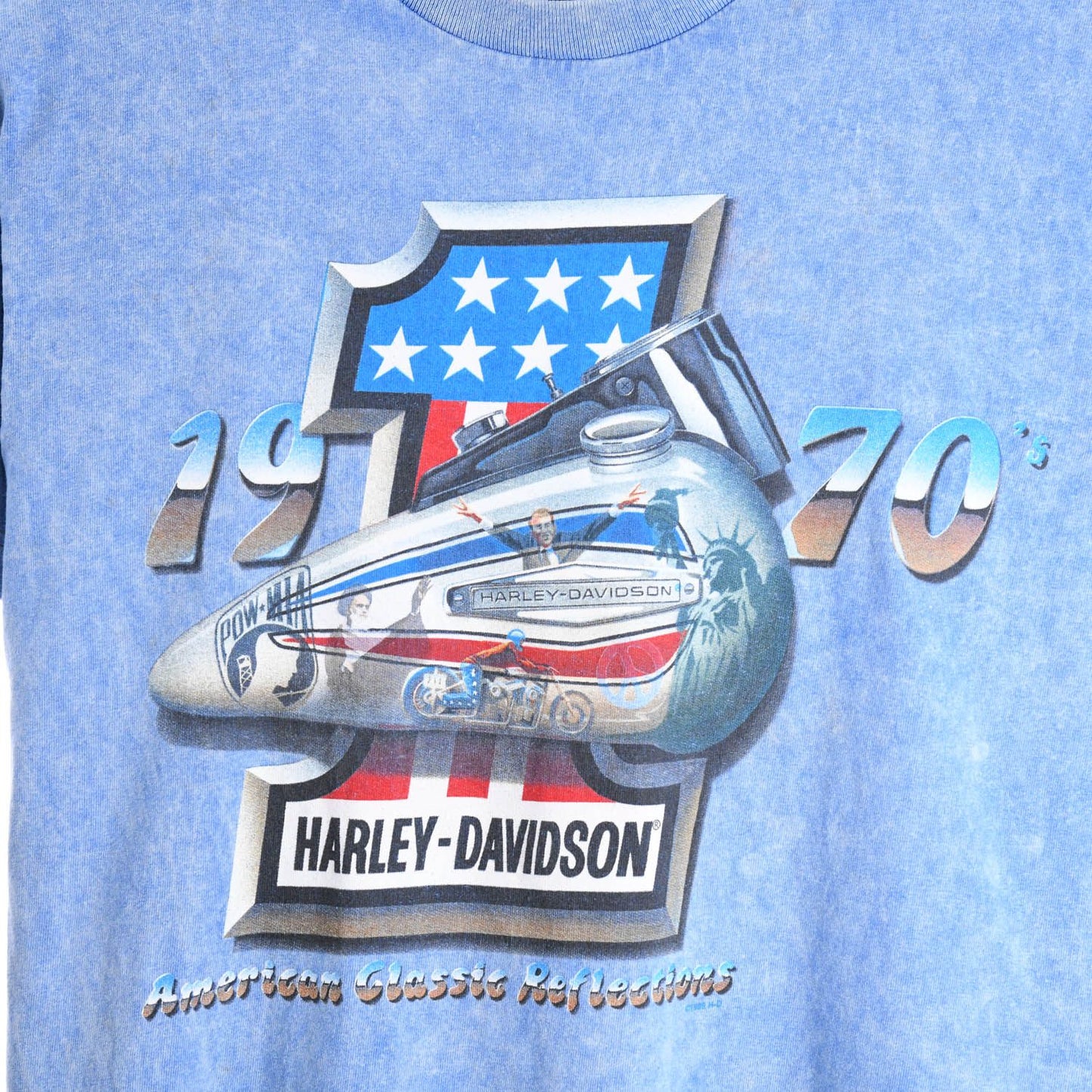 00s Harley Davidson Blue T-Shirt (S)