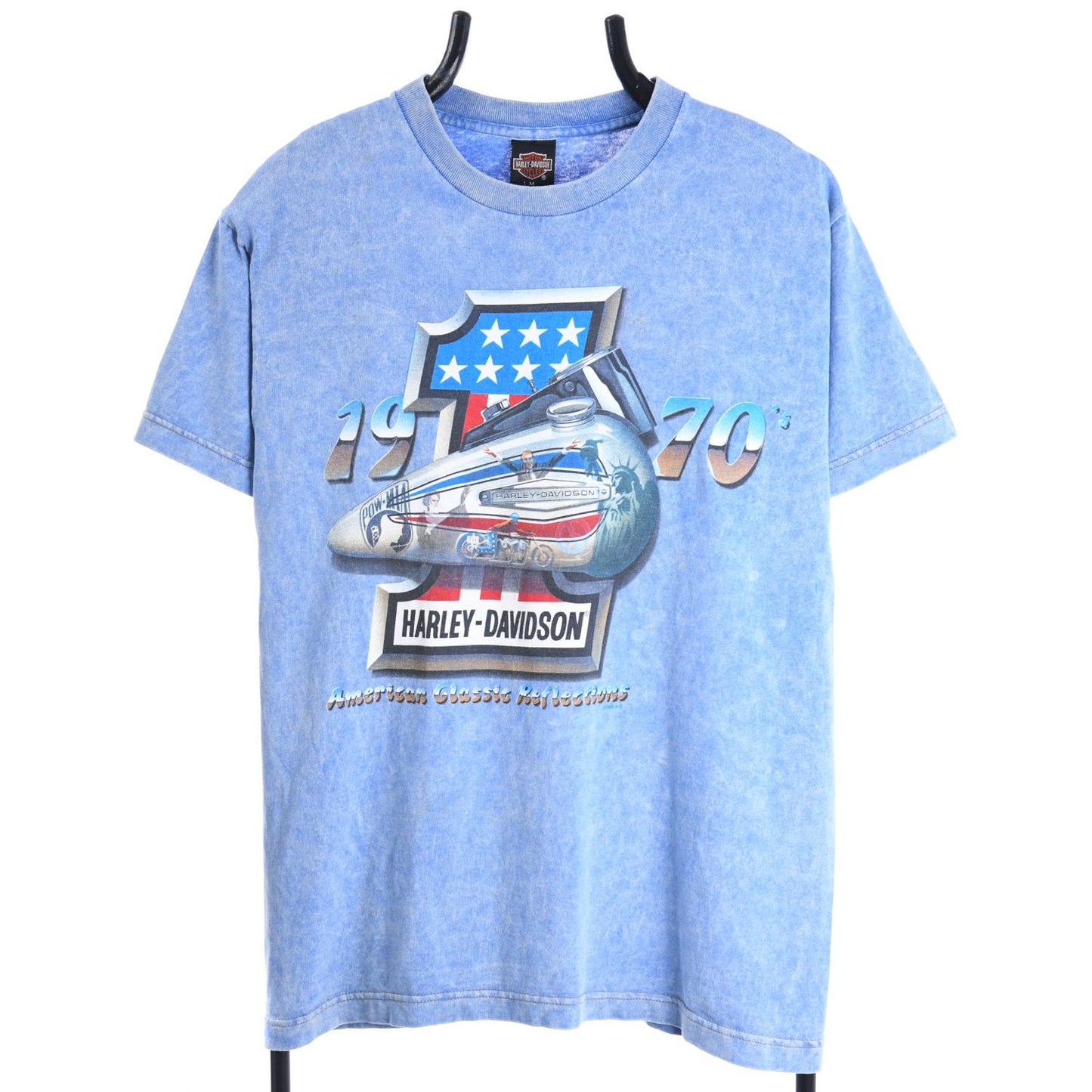 00s Harley Davidson Blue T-Shirt (S)