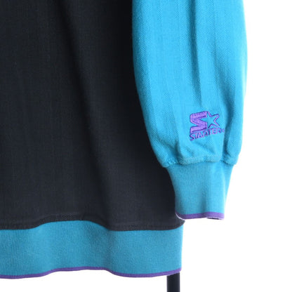 80s Starter Embroidered Black/Blue Hoodie (L)