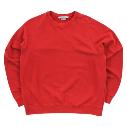 00s Nike Red Embroidered Sweatshirt (M)