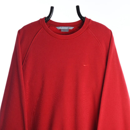 00s Nike Red Embroidered Sweatshirt (M)