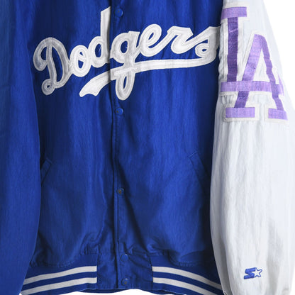 90s LA Dodgers Starter Blue Padded Varsity Jacket (XXL)