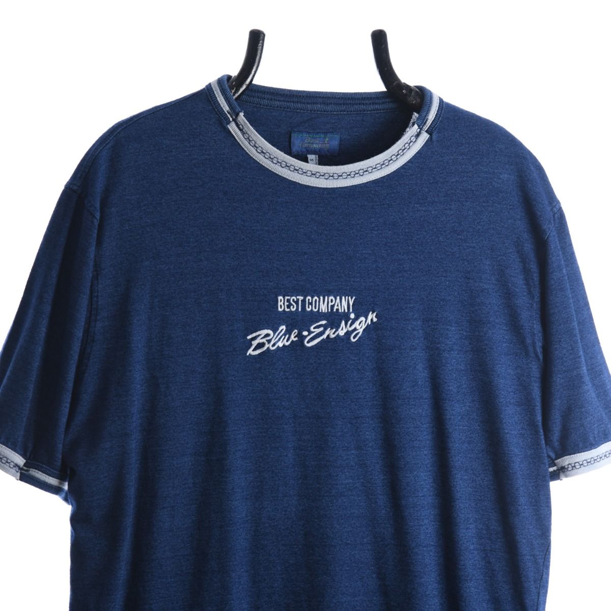 90s Best Company Navy Embroidered T-Shirt (M)