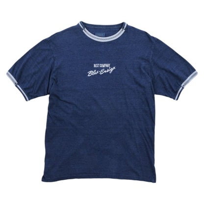 90s Best Company Navy Embroidered T-Shirt (M)