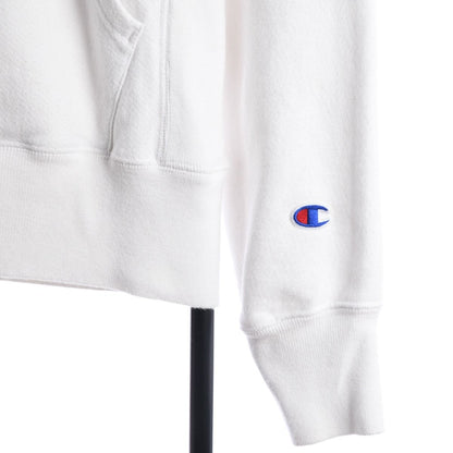 00s Champion Reverse Weave White Heavy Hoodie (S)