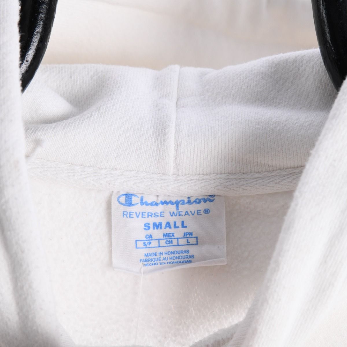 00s Champion Reverse Weave White Heavy Hoodie (S)