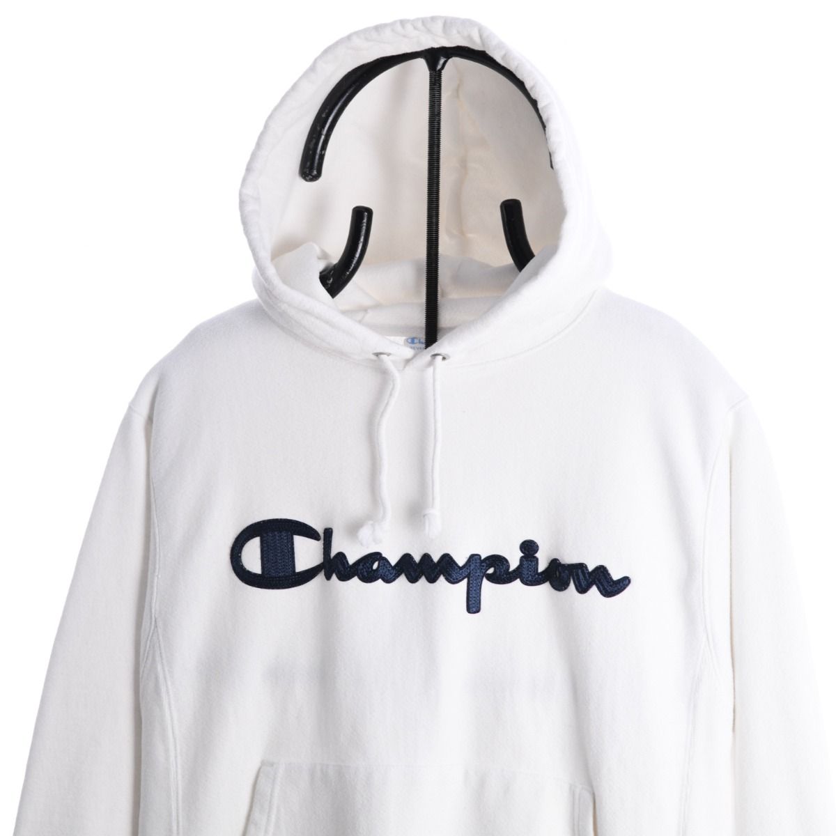 00s Champion Reverse Weave White Heavy Hoodie (S)