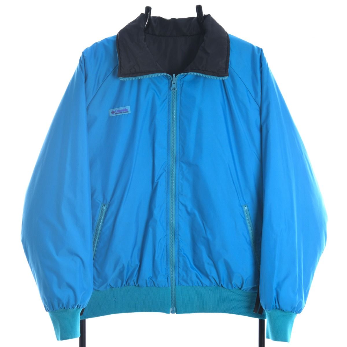 90s Columbia Blue/Black Reversible Light Jacket (M)