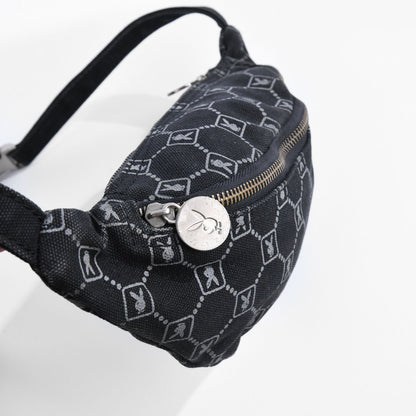 00s Playboy Black Printed Bumbag