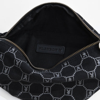 00s Playboy Black Printed Bumbag