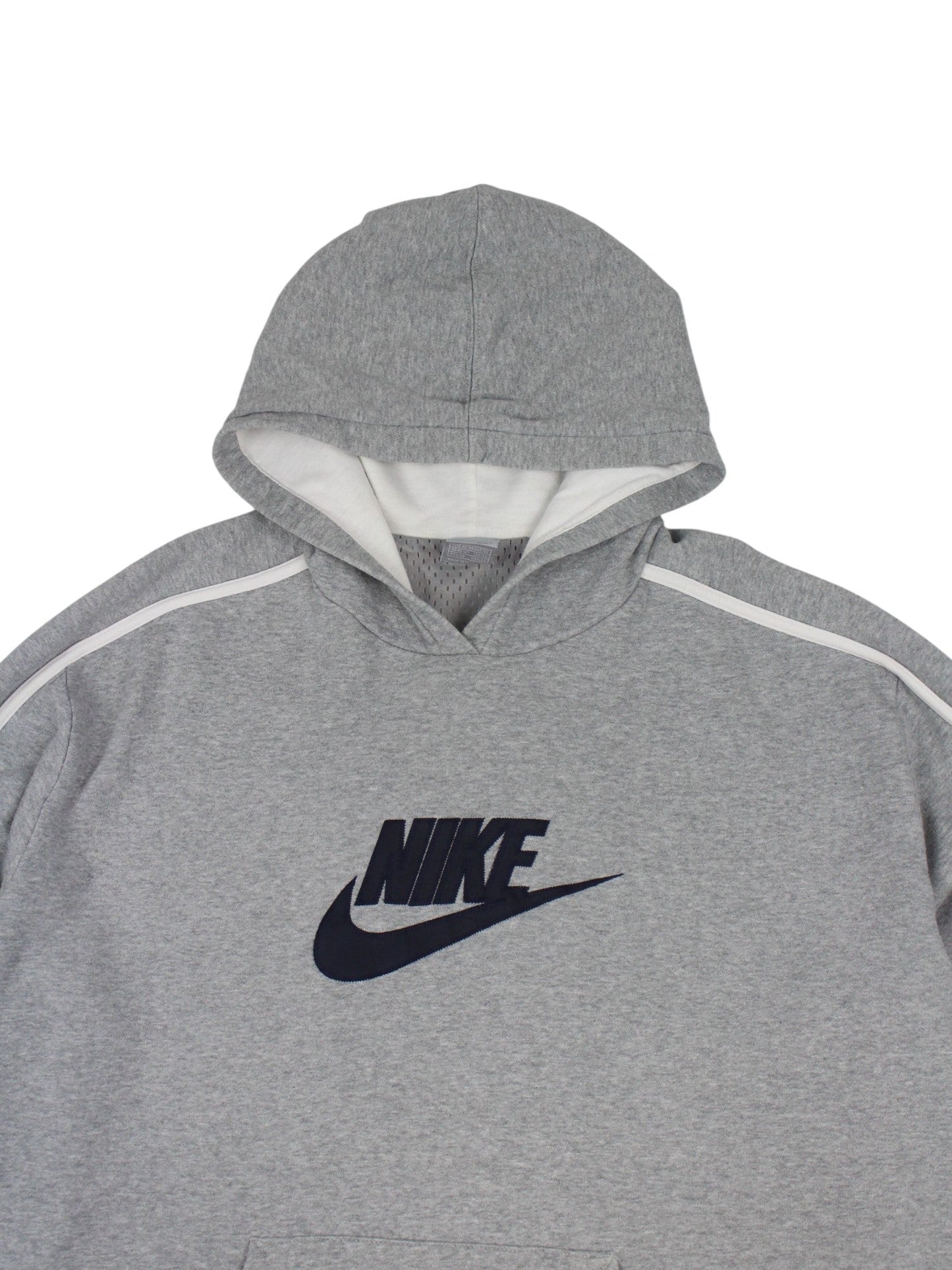 00s Nike Grey Embroidered Hoodie (XL)