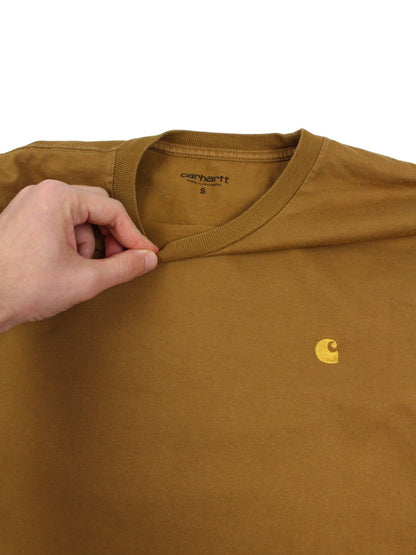 Carhartt WIP Brown Embroidered T-Shirt (S)