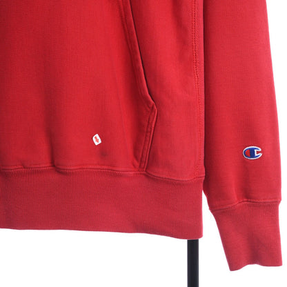 00s Champion Reverse Weave Red Embroidered Hoodie (L)