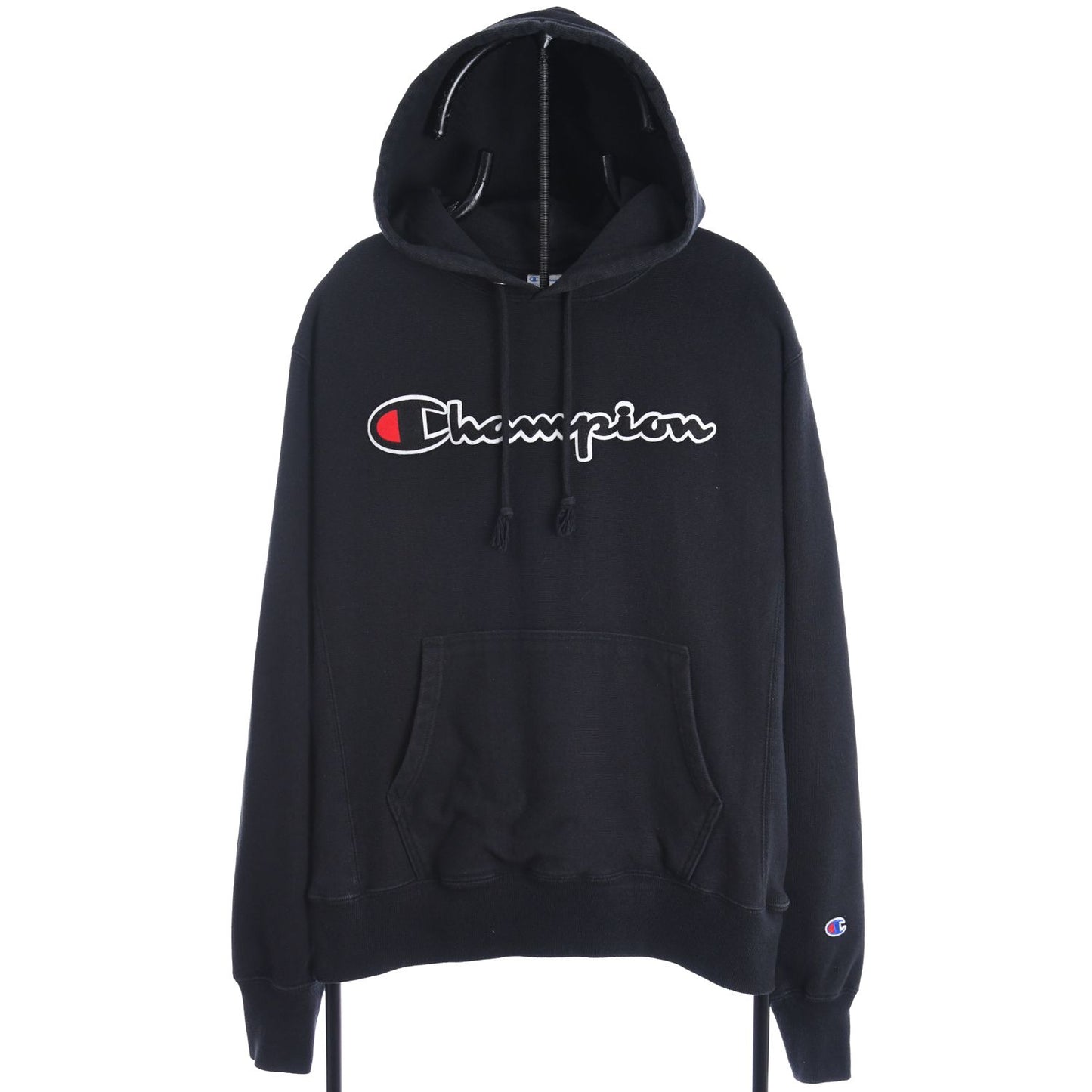 00s Champion Black Reverse Weave Heavy Hoodie (M)