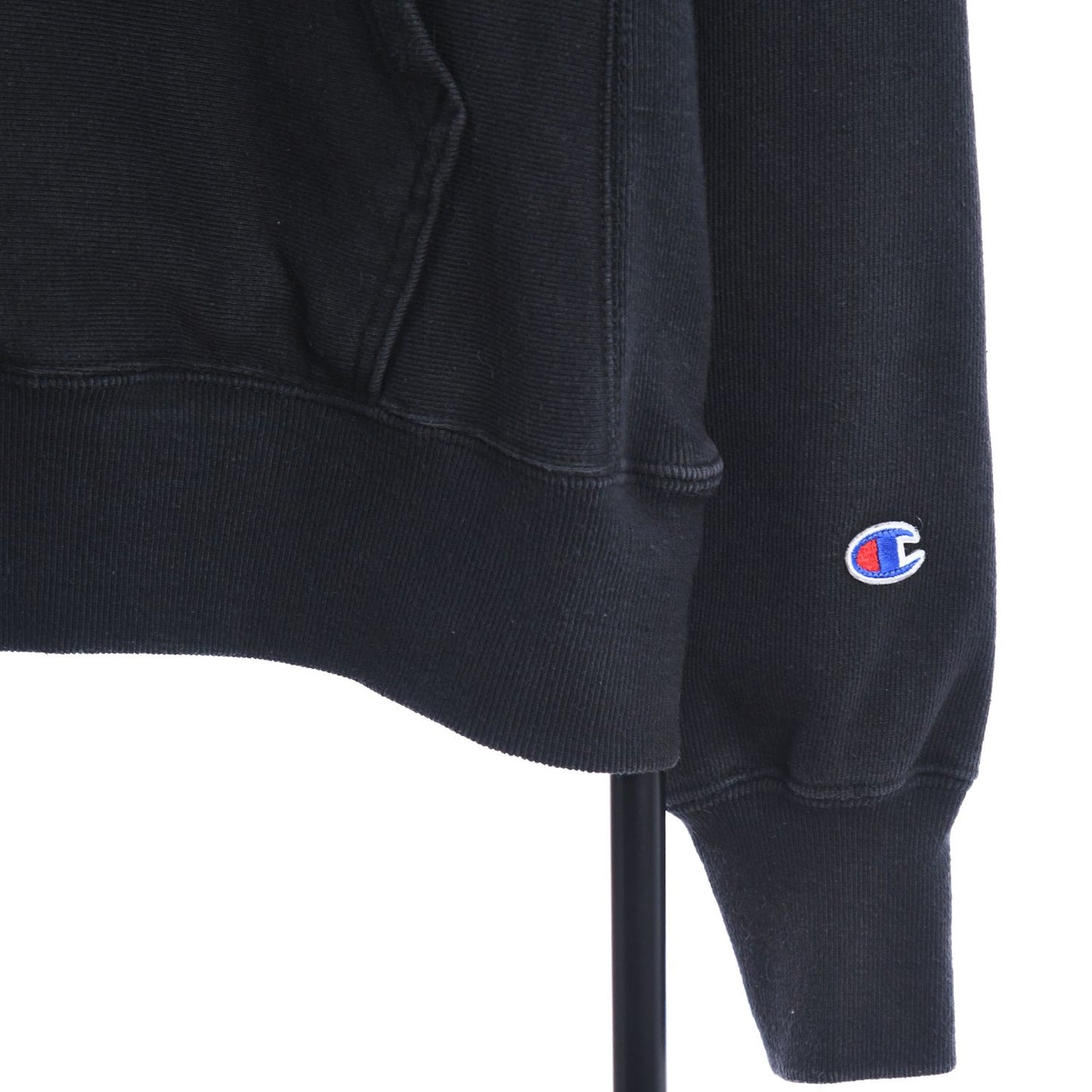 00s Champion Black Reverse Weave Heavy Hoodie (M)